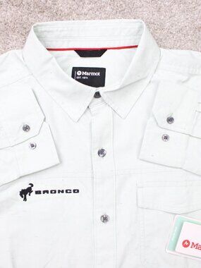 Marmot Ford Bronco Tumalo Shirt NWT Mens Medium Crushed Mint Long Sleeve Button
